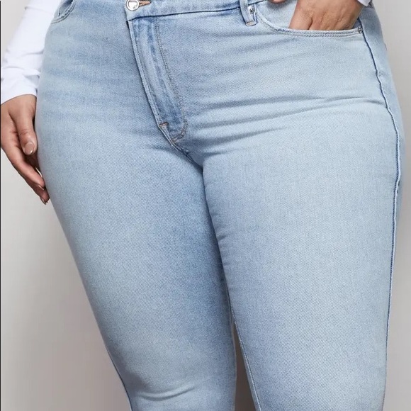 NWT GOOD AMERICAN Good Curve Skinny Crossover Jeans - Picture 15 of 15
